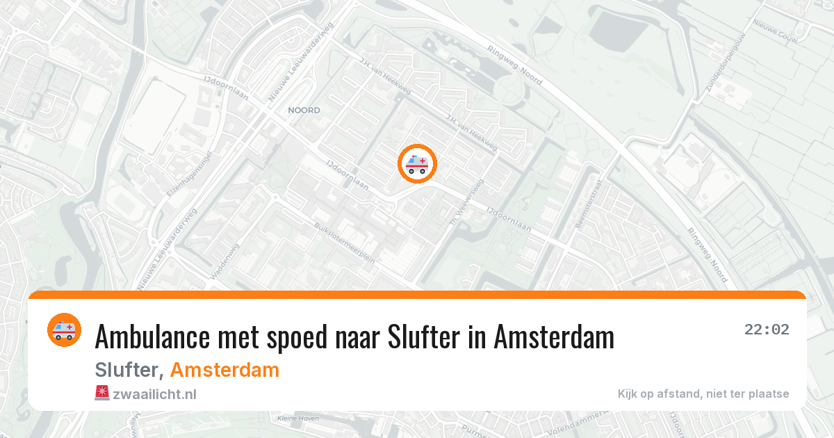 Ambulance met spoed naar Slufter in Amsterdam — 26 mei 2026