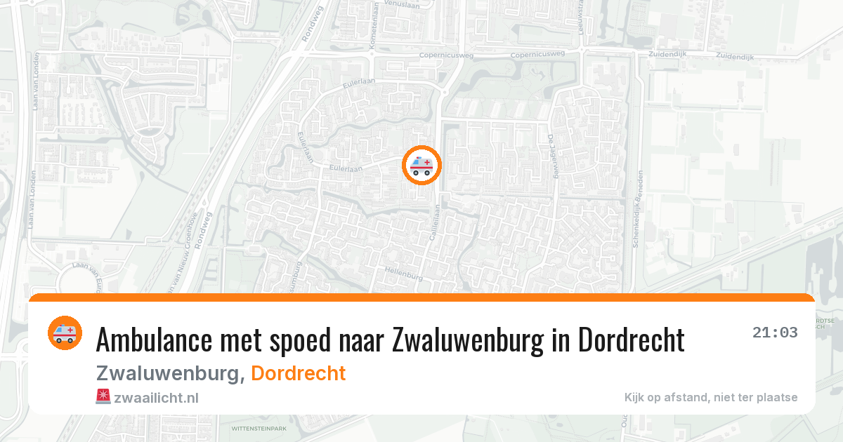 Ambulance met spoed naar Zwaluwenburg in Dordrecht — 30 mrt 2026