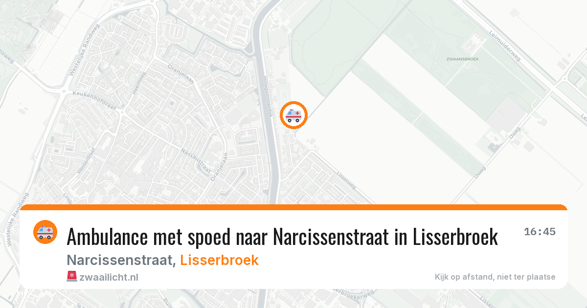 Ambulance met spoed naar Narcissenstraat in Lisserbroek — 4 mei 2026