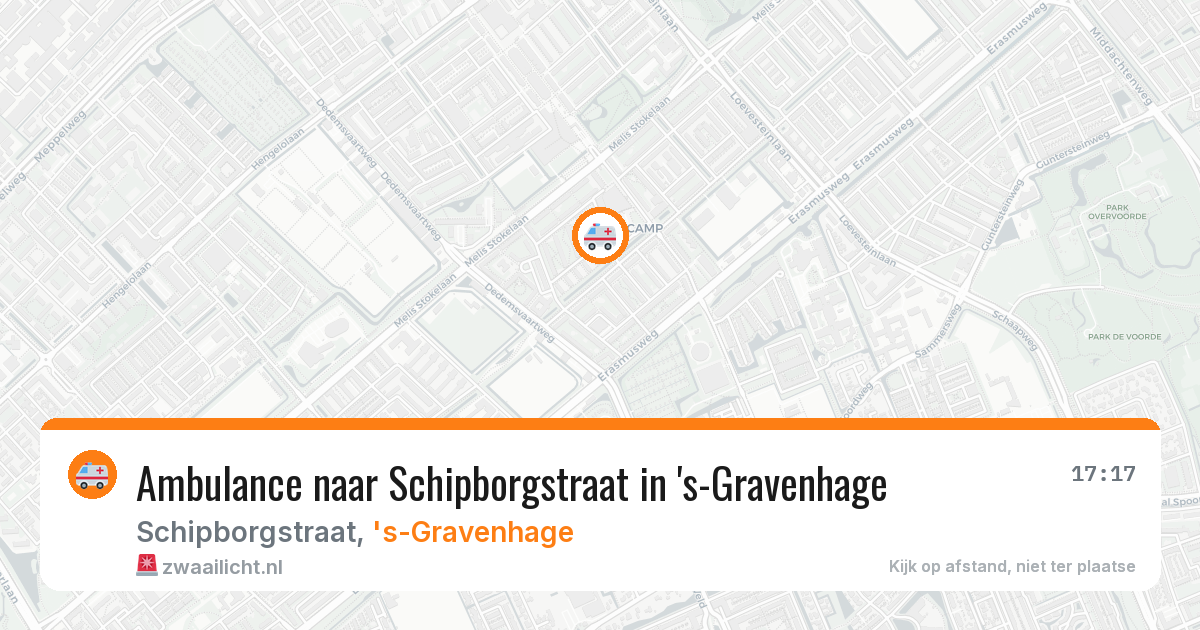 Ambulance naar Schipborgstraat in 's-Gravenhage — 16 jun 2026