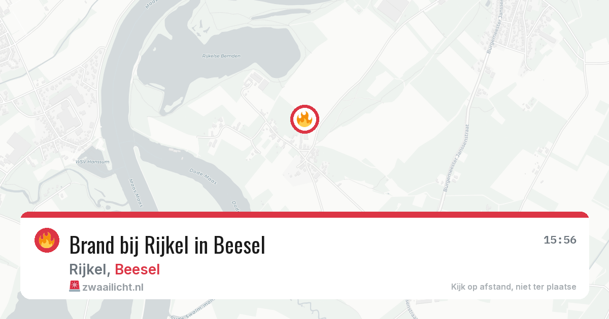 Brand bij Rijkel in Beesel — 6 aug 2026