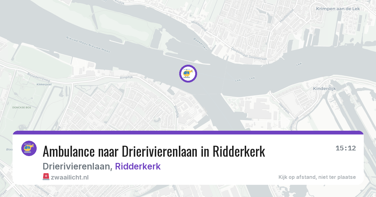 Ambulance naar Drierivierenlaan in Ridderkerk — 4 jun 2026