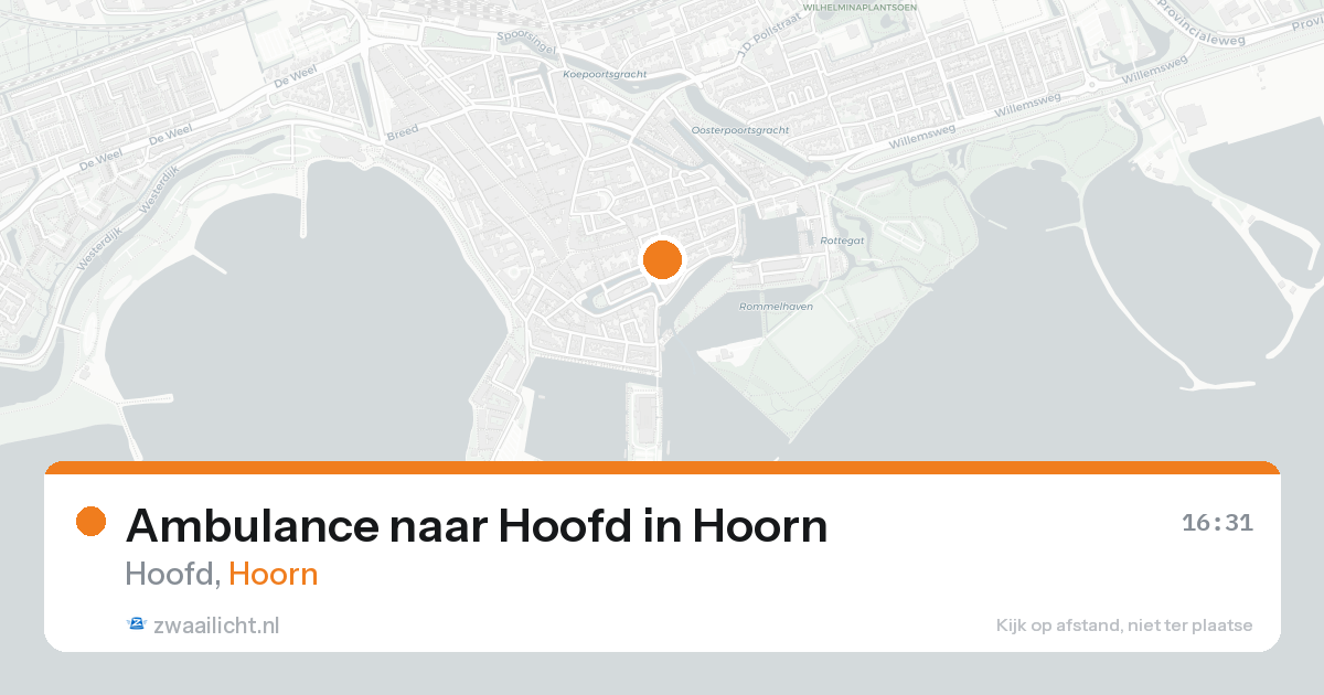 Ambulance naar Hoofd in Hoorn — 2 jun 2026