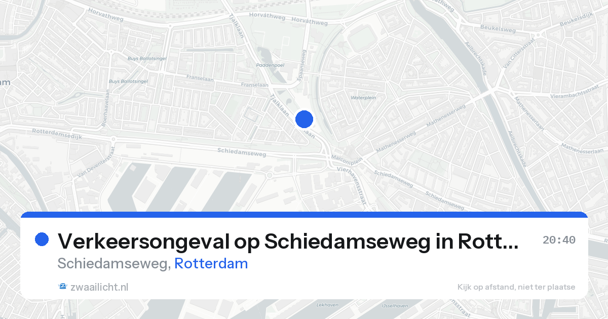 Verkeersongeval op Schiedamseweg in Rotterdam — 19 aug 2026