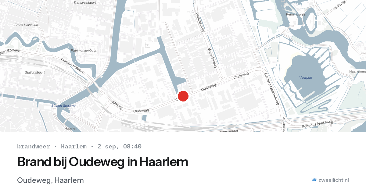 Brand bij Oudeweg in Haarlem — 2 sep 2026