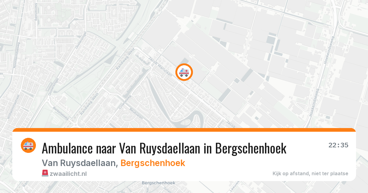 Ambulance naar Van Ruysdaellaan in Bergschenhoek — 27 mrt 2026