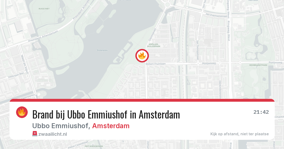 Brand bij Ubbo Emmiushof in Amsterdam — 3 jun 2026