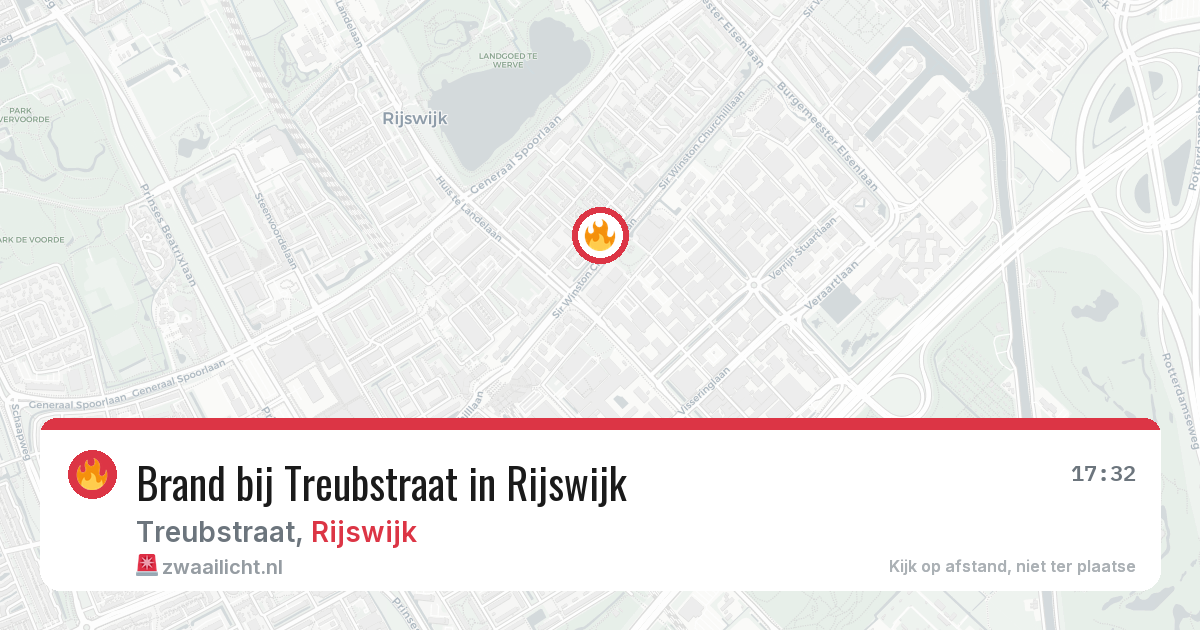 Brand bij Treubstraat in Rijswijk — 27 mei 2026