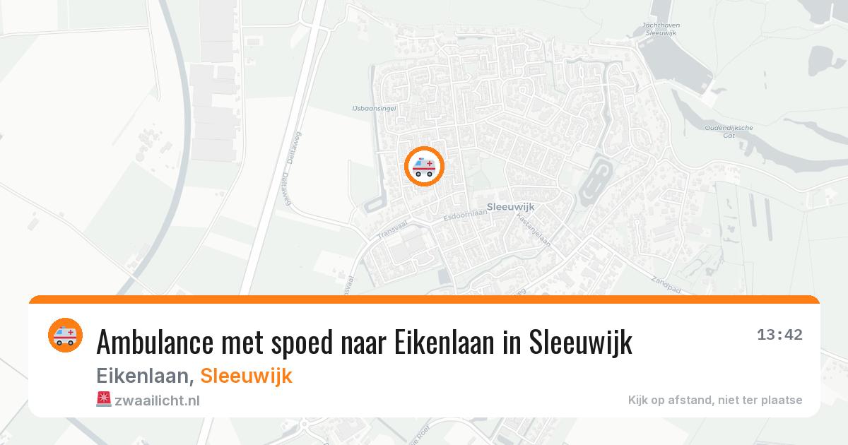 Ambulance met spoed naar Eikenlaan in Sleeuwijk — 6 apr 2026