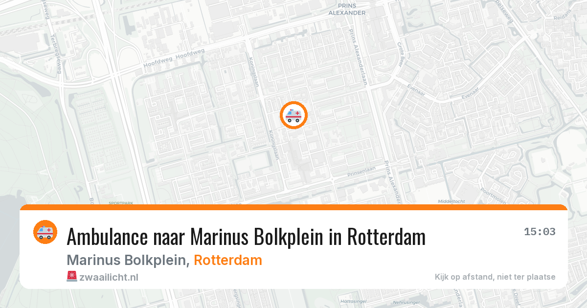Ambulance naar Marinus Bolkplein in Rotterdam — 17 mrt 2026