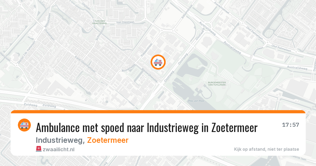 Ambulance met spoed naar Industrieweg in Zoetermeer — 20 jul 2026