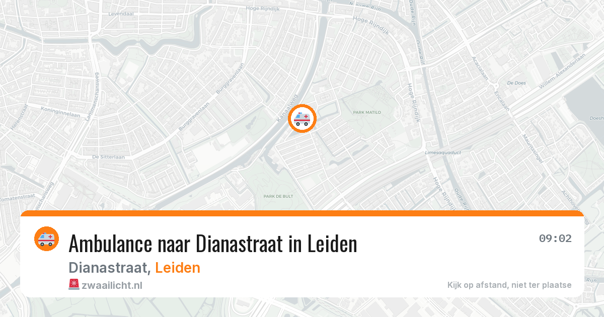 Ambulance naar Dianastraat in Leiden — 2 aug 2026