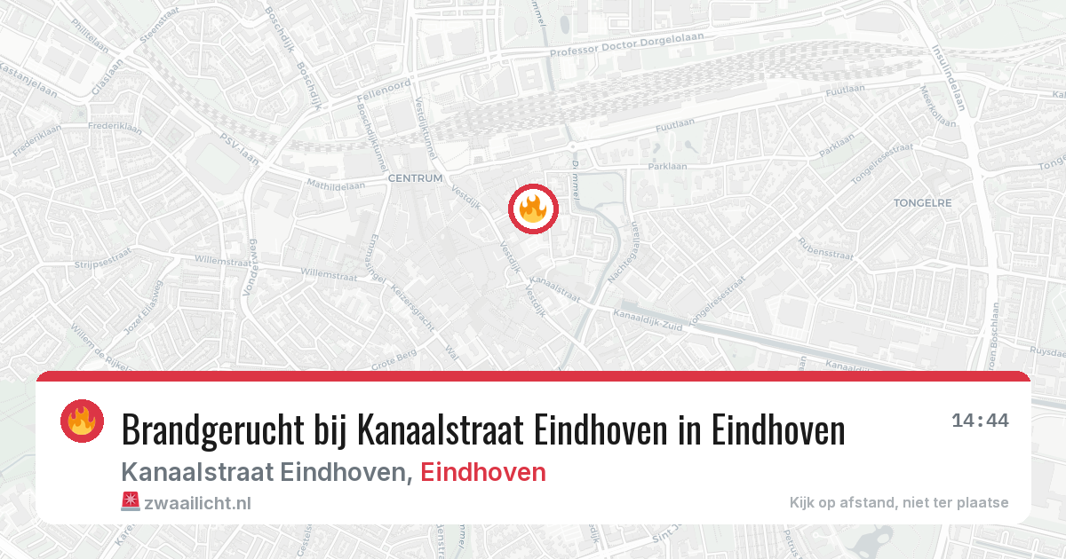 Brandgerucht bij Kanaalstraat Eindhoven in Eindhoven — 24 jun 2026