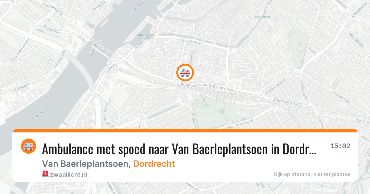 Ambulance met spoed naar Van Baerleplantsoen in Dordrecht — 31 jul 2026