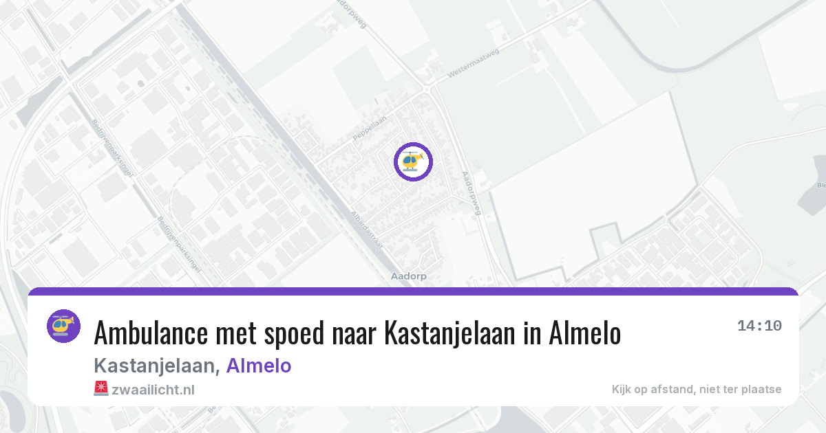 Ambulance met spoed naar Kastanjelaan in Almelo — 11 aug 2026