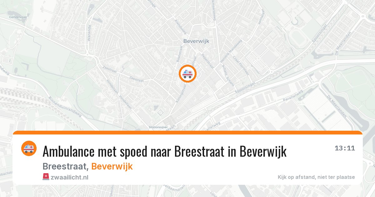 Ambulance met spoed naar Breestraat in Beverwijk — 30 jun 2026