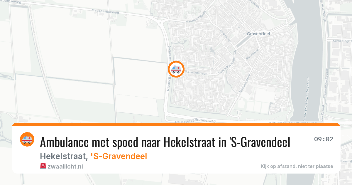 Ambulance met spoed naar Hekelstraat in 'S-Gravendeel — 13 jun 2026