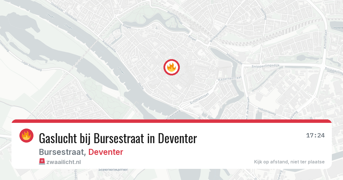 Gaslucht bij Bursestraat in Deventer — 25 jun 2026