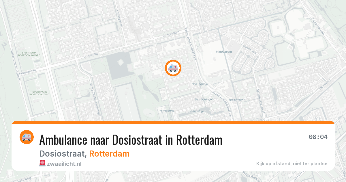 Ambulance naar Dosiostraat in Rotterdam — 10 jul 2026