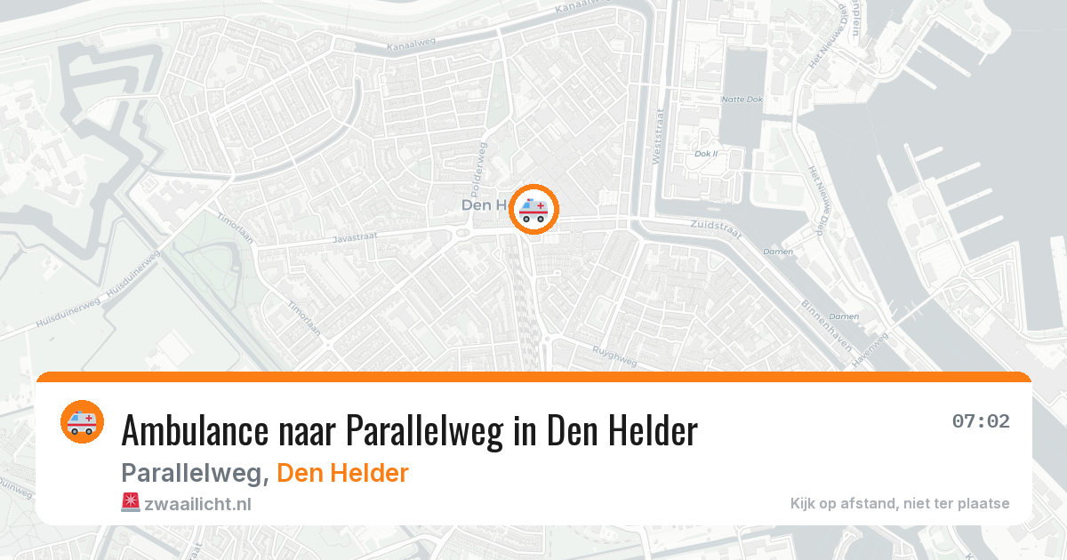 Ambulance naar Parallelweg in Den Helder — 12 aug 2026