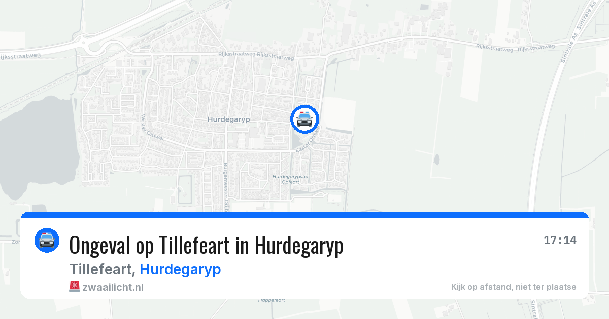 Ongeval op Tillefeart in Hurdegaryp — 10 apr 2026