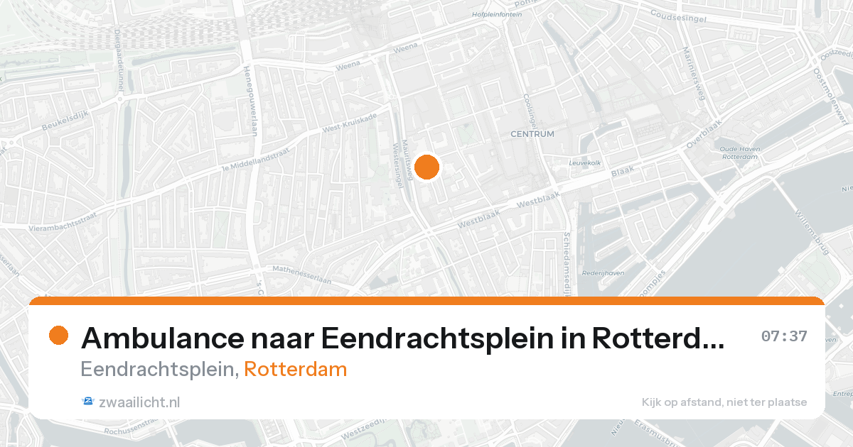 Ambulance naar Eendrachtsplein in Rotterdam — 15 aug 2026