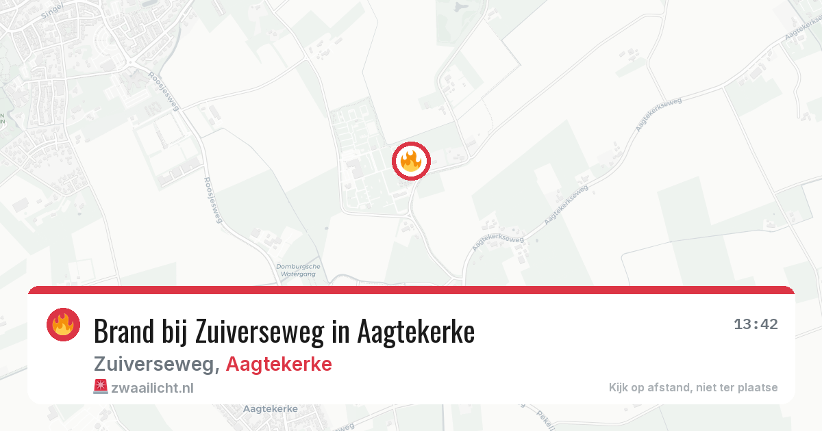 Brand bij Zuiverseweg in Aagtekerke — 4 mei 2026