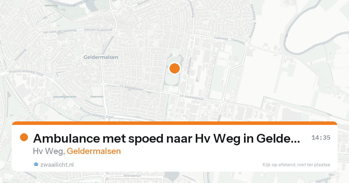Ambulance met spoed naar Hv Weg in Geldermalsen — 18 aug 2026