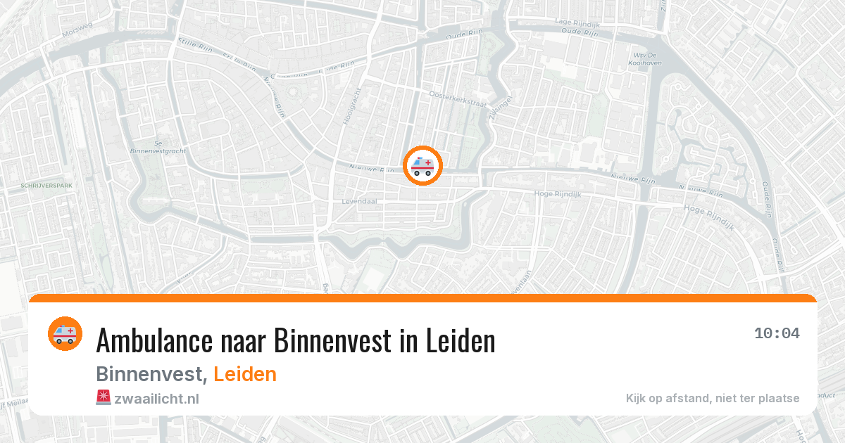 Ambulance naar Binnenvest in Leiden — 29 jan 2026