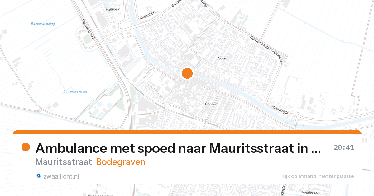 Ambulance met spoed naar Mauritsstraat in Bodegraven — 31 mei 2026