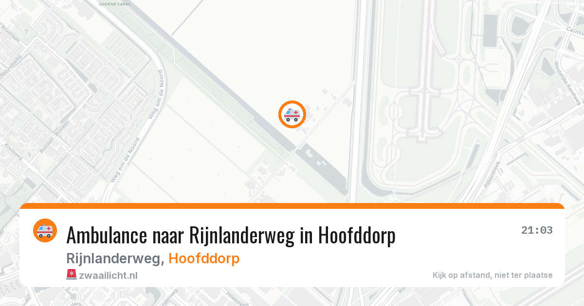Ambulance naar Rijnlanderweg in Hoofddorp — 6 mei 2026