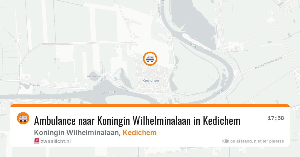 Ambulance naar Koningin Wilhelminalaan in Kedichem — 31 jul 2026