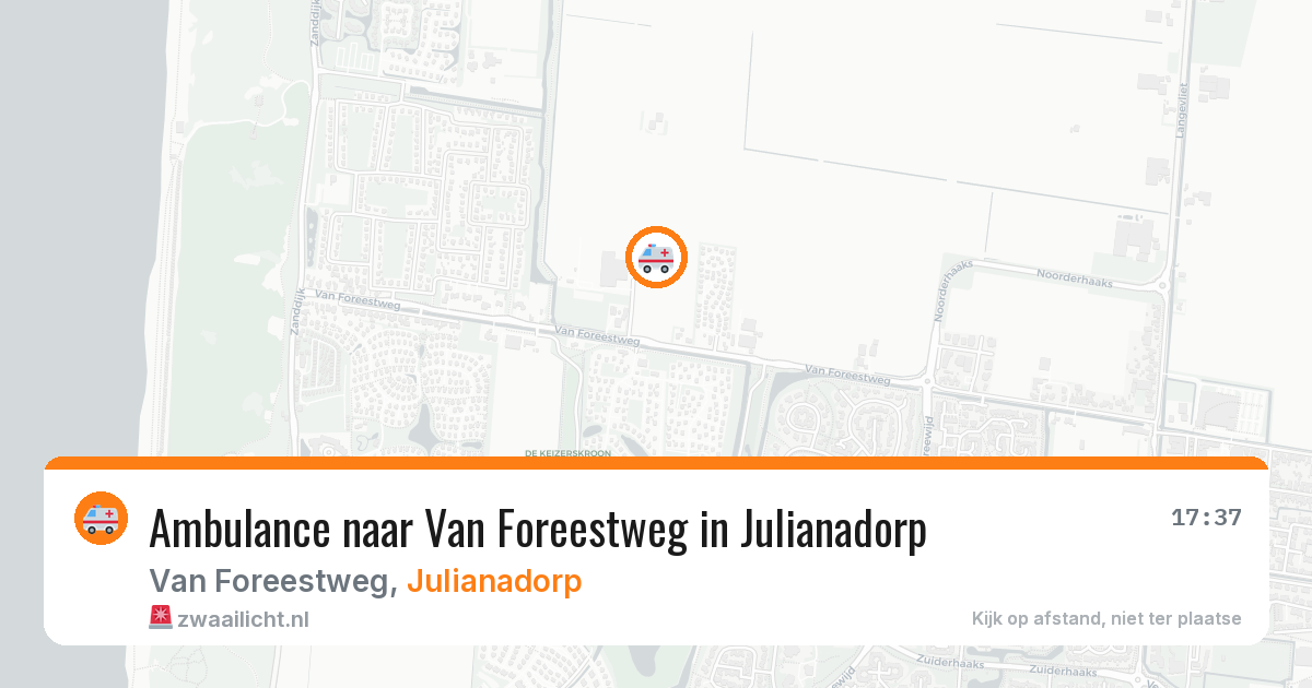Ambulance naar Van Foreestweg in Julianadorp — 10 aug 2026