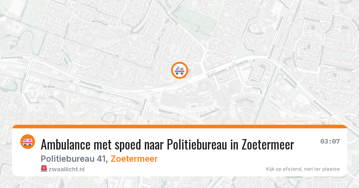 Ambulance met spoed naar Politiebureau in Zoetermeer — 10 apr 2026