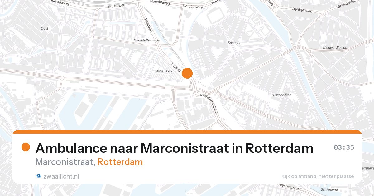 Ambulance naar Marconistraat in Rotterdam — 7 feb 2026
