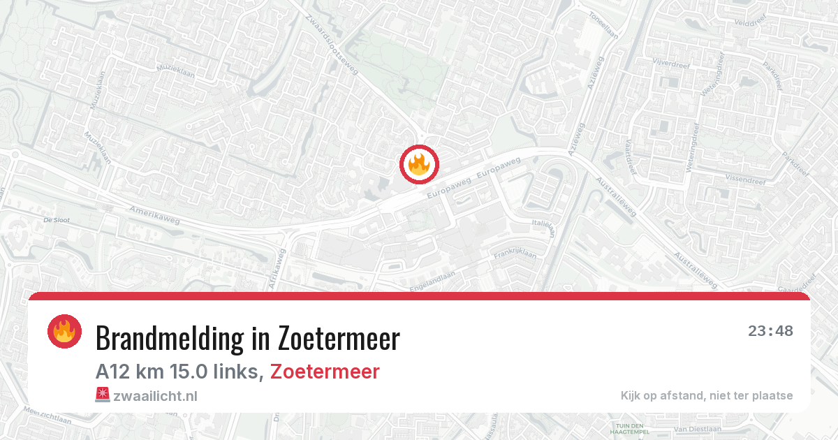 Brandmelding in Zoetermeer — 22 mrt 2026