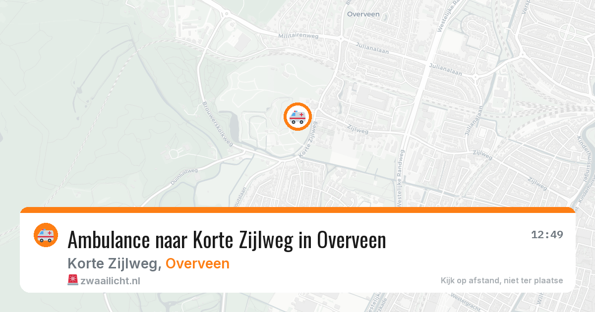 Ambulance naar Korte Zijlweg in Overveen — 21 apr 2026