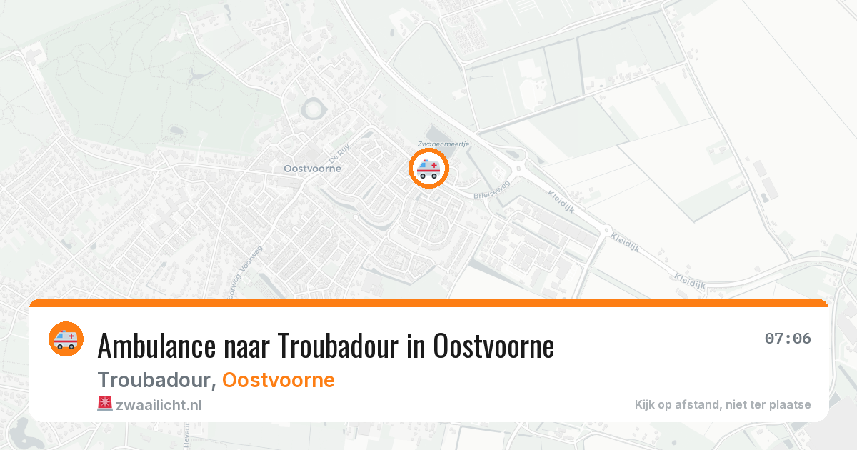 Ambulance naar Troubadour in Oostvoorne — 9 feb 2026