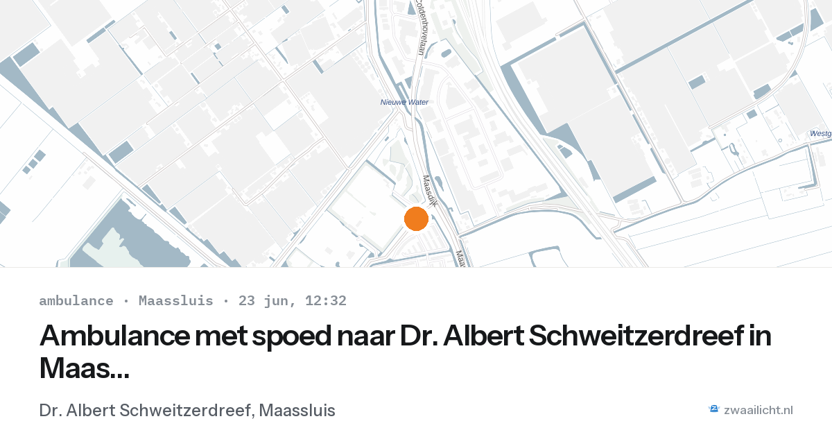 Ambulance met spoed naar Dr. Albert Schweitzerdreef in Maassluis — 23 jun 2026