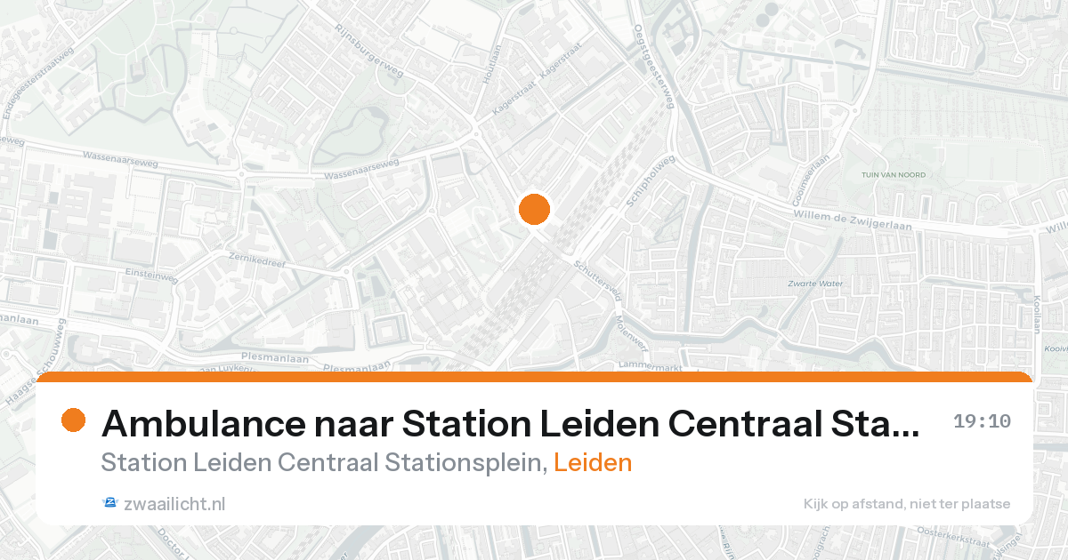 Ambulance naar Station Leiden Centraal Stationsplein in Leiden — 31 jan 2026