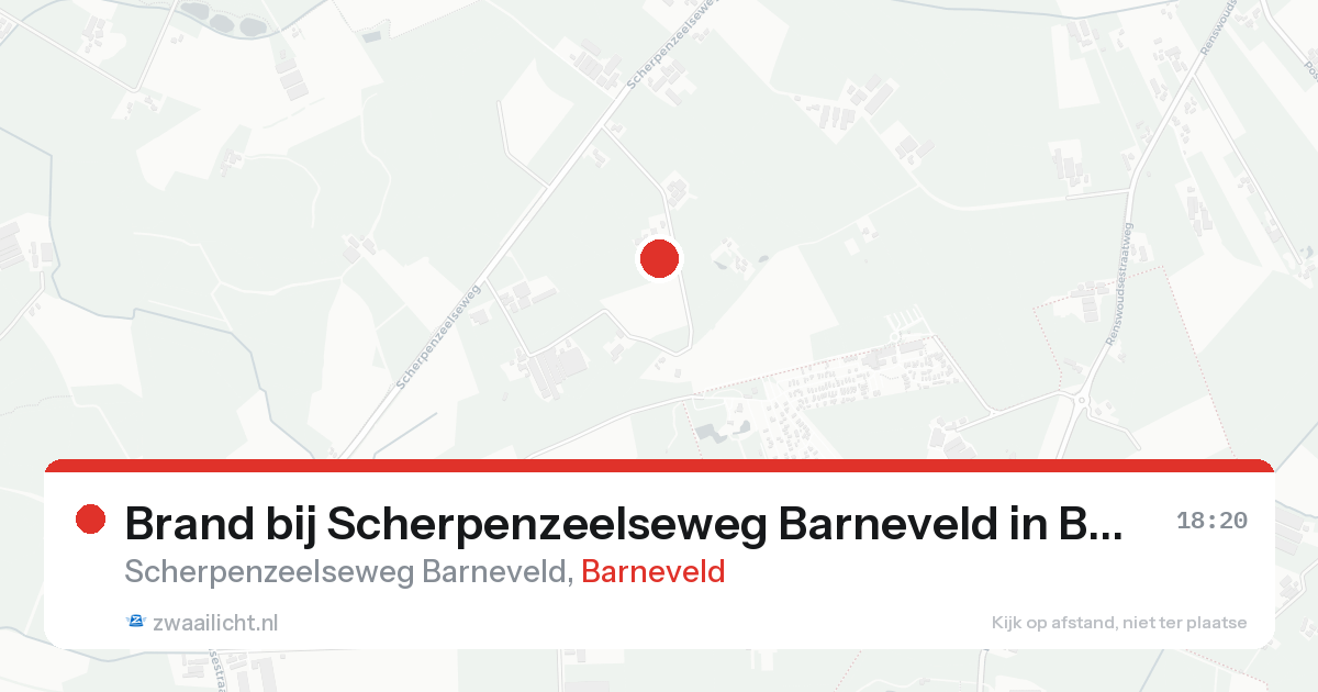 Brand bij Scherpenzeelseweg Barneveld in Barneveld — 30 jan 2026