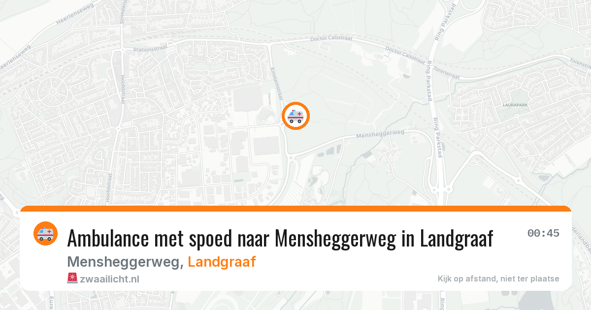 Ambulance met spoed naar Mensheggerweg in Landgraaf — 20 jun 2026