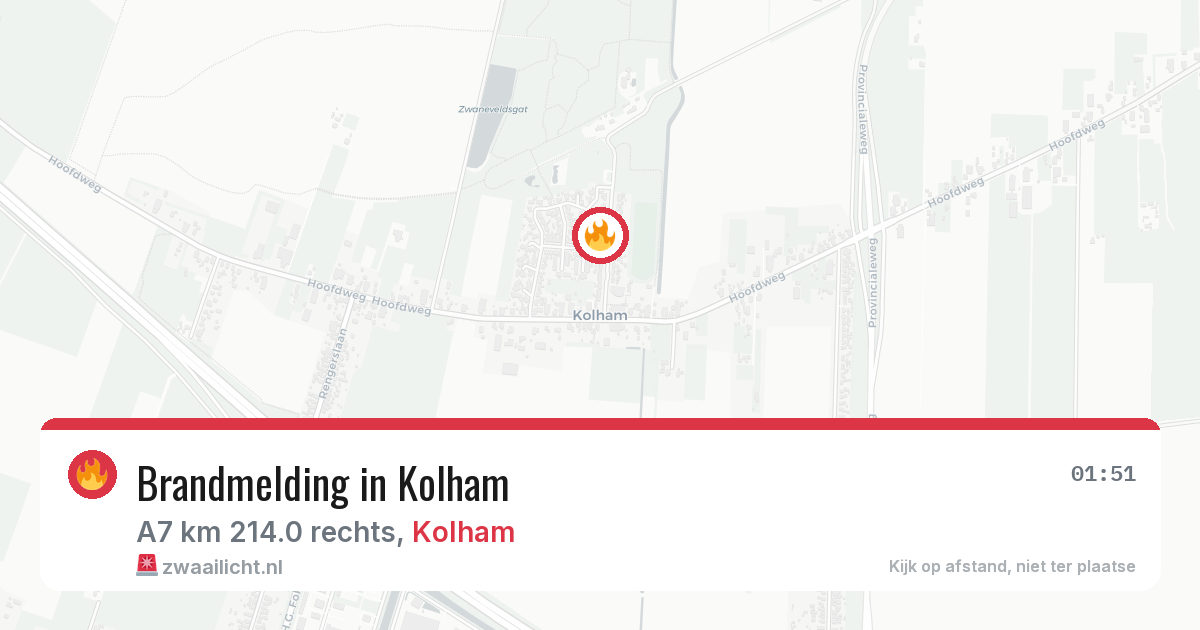Brandmelding in Kolham — 19 jun 2026
