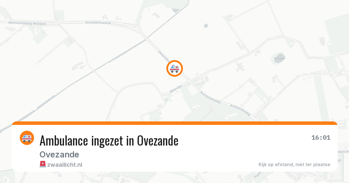 Ambulance ingezet in Ovezande — 11 aug 2026