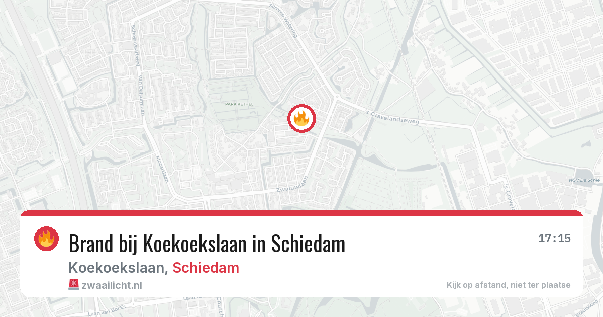 Brand bij Koekoekslaan in Schiedam — 15 jul 2026