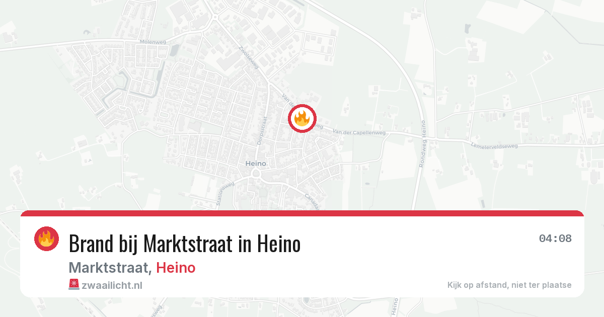 Brand bij Marktstraat in Heino — 24 mrt 2026