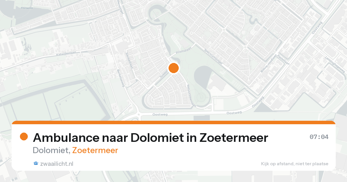 Ambulance naar Dolomiet in Zoetermeer — 16 aug 2026