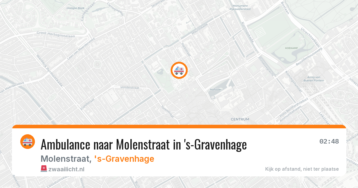 Ambulance naar Molenstraat in 's-Gravenhage — 27 apr 2026