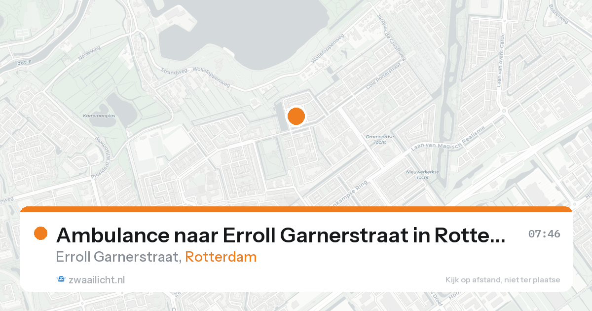 Ambulance naar Erroll Garnerstraat in Rotterdam — 20 aug 2026