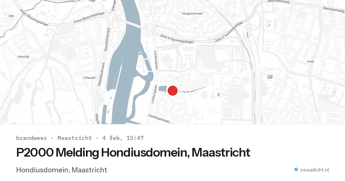 P2000 Melding Hondiusdomein, Maastricht — 4 feb 2026